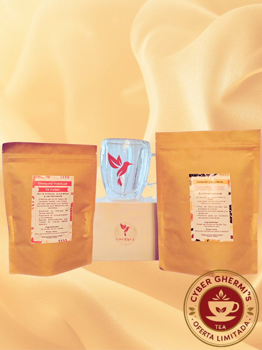 PACK CYBER PROMO 3: 2 TÉS DE 50 G +  TAZA DE 350 ML